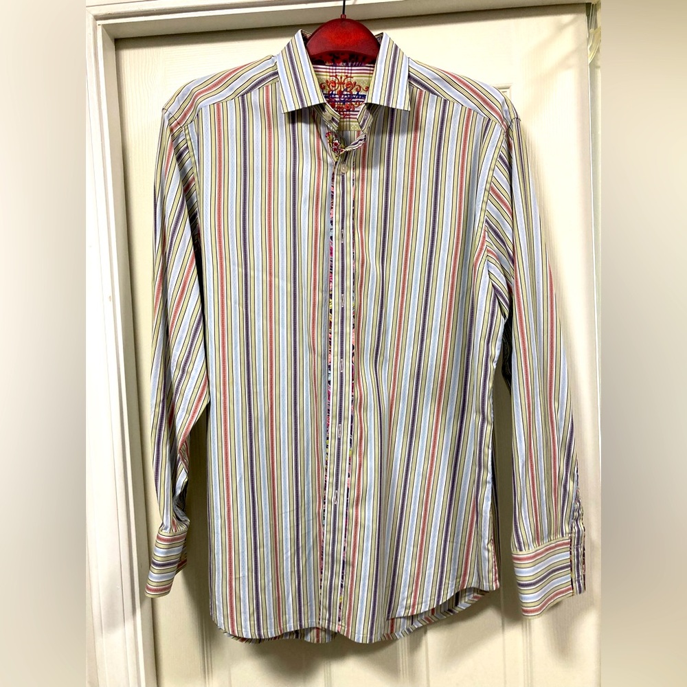 Robert Graham Designer long sleeve shirt . Size Large . Never worn.